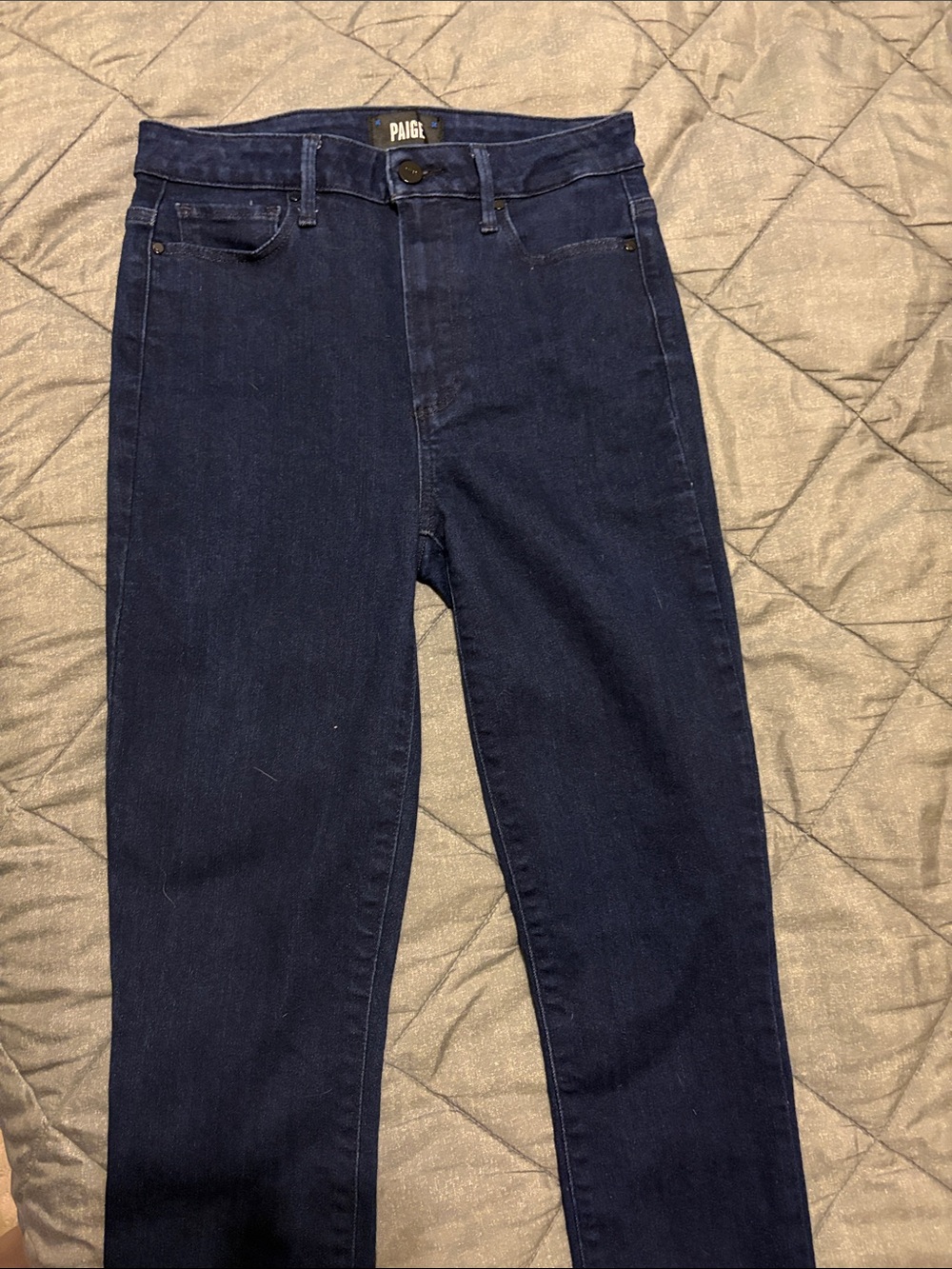 PAIGE Men's Navy Slim Straight Jeans